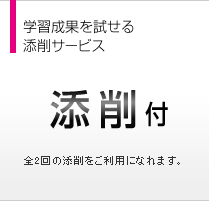 学習成果を試せる添削サービス 添削付